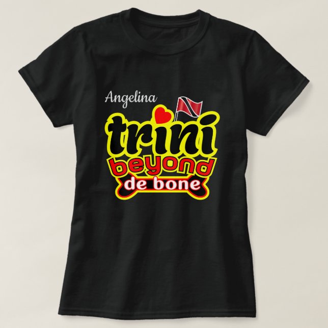 Camiseta trini além do osso (seu nome) (Frente do Design)