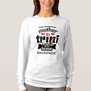 Camiseta Trini até o osso Mãe PRETO Texto