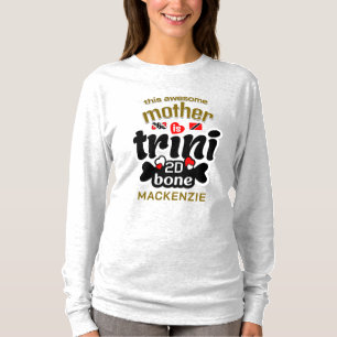 Camiseta Trini de coração Mãe BROWN Texto