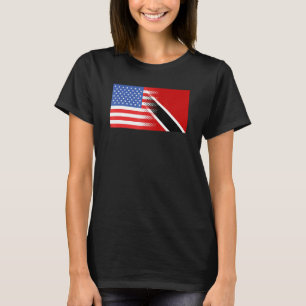 Camiseta Trinidad Americana Flag Trinidadiana Tobagonian Us