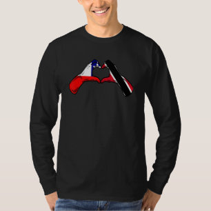 Camiseta Trinidad e Tobago Bandeira Chile Coração Mistura P