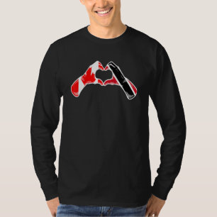 Camiseta Trinidad e Tobago Bandeira do Canadá Mix de Coraçã