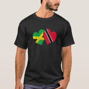 Camiseta Trinidad e Tobago Jamaica Trinidadiana Flag Heart