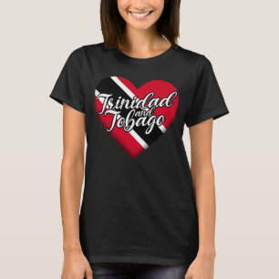 Camiseta Trinidad Tobago Flag Heart Pride Tobagonian Trini