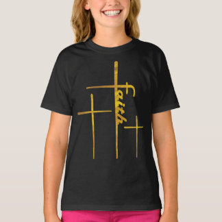 Camiseta Trinity Cross Christian Faith Garotas