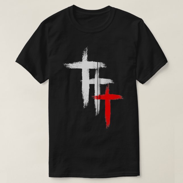 Camiseta Trinity Vintage Triple Cross Zip (Frente do Design)
