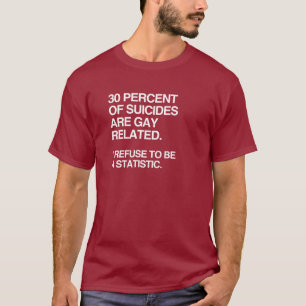CAMISETA TRINTA POR CENTO DOS SUICÍDIOS ESTÃO RELACIONADOS