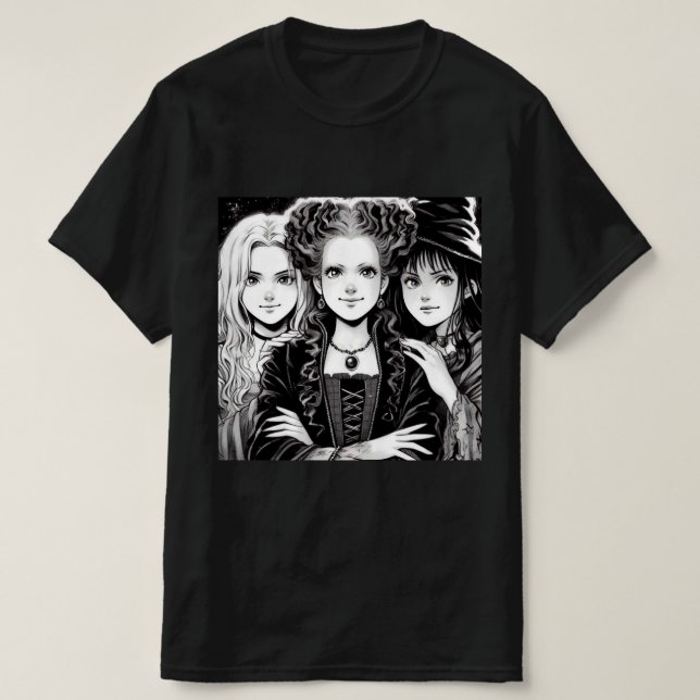 Camiseta Trío brujo (Frente do Design)