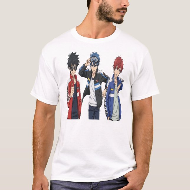 Camiseta Trio da Equipe de Corrida de Anime - Anim (Frente)