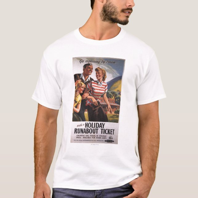 Camiseta Trio da família em economias do Runabout do (Frente)