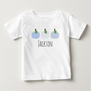 Camiseta Trio de Abóboras Azul Claro para Bebês Me