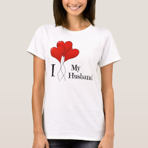 Camiseta Trío de Balões Vermelhos em Forma de Coração Eu Am