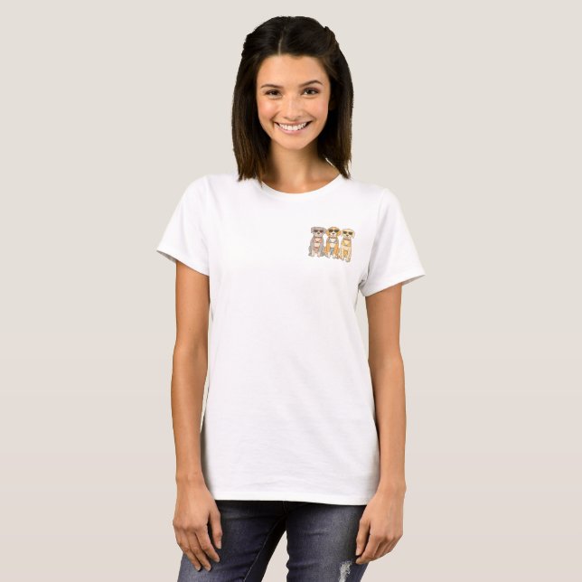 Camiseta Trio de Biquínis Beach Barkers com Atitude (Frente Completa)