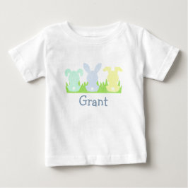 Camiseta Trio de Coelho de Páscoa para Menino Pequeno