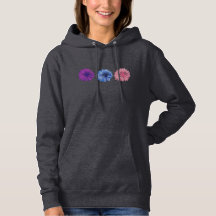 Trio de Cornflower, rosa e azul, roxo