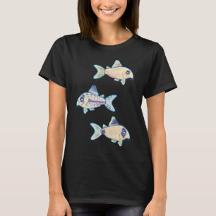 Camiseta Trio de Cory Cat - Bagre Corydoras - Albino, Julii
