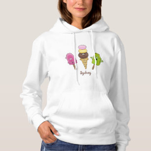 Camiseta Trio de desenho animado de picolé de sorvete engra