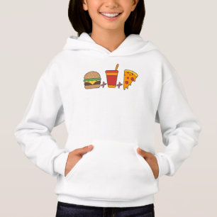 Camiseta Trio de Fast-Food: Hambúrguer, Refrigerante, Fatia