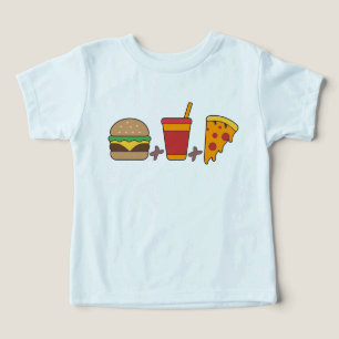 Camiseta Trio de Fast-Food: Hambúrguer, Refrigerante, Fatia