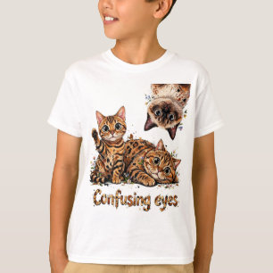 Camiseta Trio de Felinos Gatos Fofos em Flor kitten Gato da