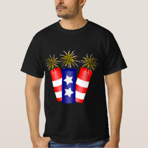 Camiseta Trio de Firecrackers para o dia 4 de julho