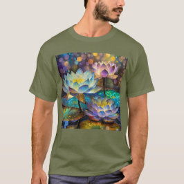 Camiseta Trio de Flores de Lótus Brilhantes