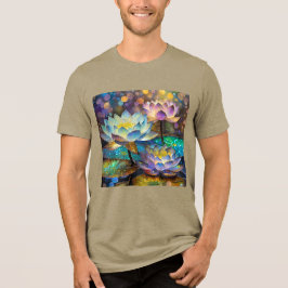Camiseta Trio de Flores de Lótus Brilhantes
