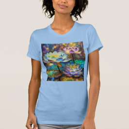 Camiseta Trio de Flores de Lótus Brilhantes