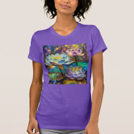 Camiseta Trio de Flores de Lótus Brilhantes