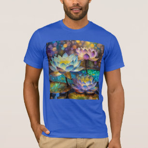 Camiseta Trio de Flores de Lótus Brilhantes
