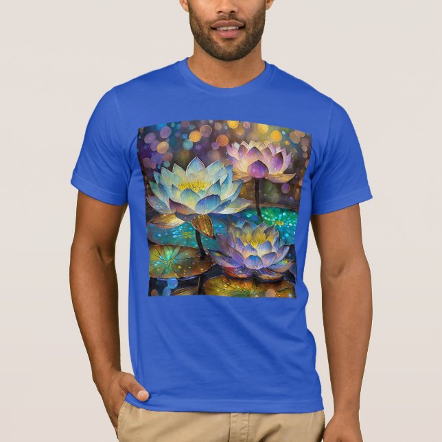 Camiseta Trio de Flores de Lótus Brilhantes (Frente)