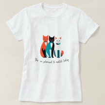 Camiseta Trio de Gatos Combinando