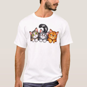 Camiseta Trio de Gatos Engraçados 🐱