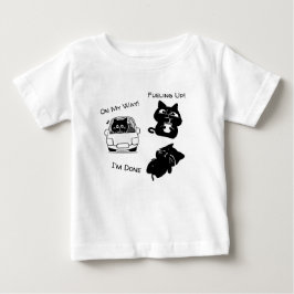 Camiseta Trio de Gatos Pretos Engraçados Diário Personalizá
