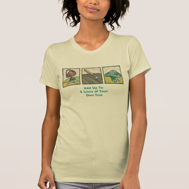 Camiseta Trio de jardinagem (Frente)
