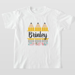 Camiseta Trio de Lápis Floral Personalizado