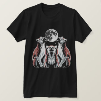 Camiseta Trio de Lêmures ao Luar Gráfico