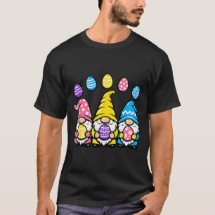Camiseta Trio de ovos de gnomo da Páscoa, primavera adoráve