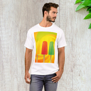 Camiseta Trio de Picolés de Verão Picolés Coloridos