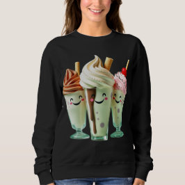 Camiseta Trio de Sorvete Kawaii Personagens de Sobremesa Fo