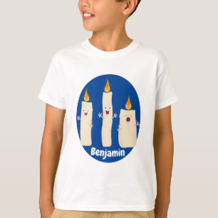 Camiseta Trio de velas cantantes fofas de desenho animado