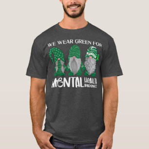 Camiseta Trio Gnomo Em Maio Vestimos Verde Para Saúde Menta