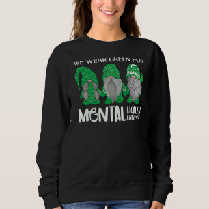 Camiseta Trio Gnomo Em Maio Vestimos Verde Para Saúde Menta