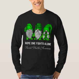Camiseta Trio Gnomo Luta Sozinha Fita Verde Saúde Mental