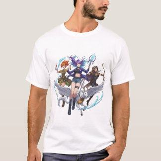 Camiseta Trio Mágico de Fantasia PNG, Mago em Estilo Anime,