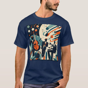 Camiseta Trio Moderno de Jazz da Era Mid Century
