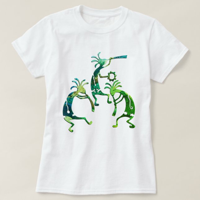 Camiseta Trio músico KOKOPELLI + suas ideias (Frente do Design)