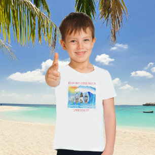 Camiseta Trip de praia costeira de surfe no verão com fotos