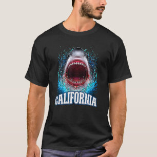 Camiseta Trip de Praia do Tubarão Branco Excelente de Féria