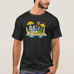 Camiseta Trip Mo da Família de Vinculação de Praia de Mini 